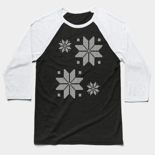 Ugly Christmas Sweater with Snowflakes Baseball T-Shirt